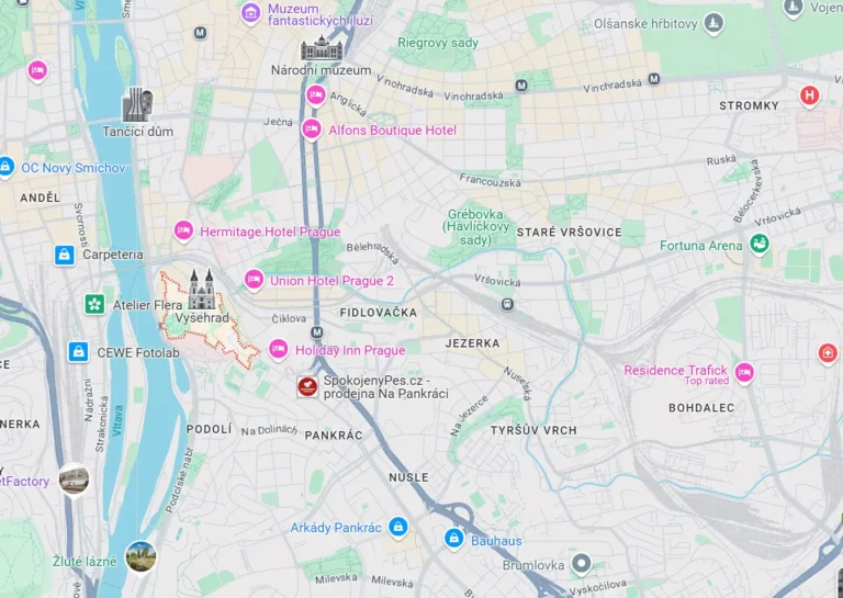 Cum ajungi la Cetatea Vyšehrad?