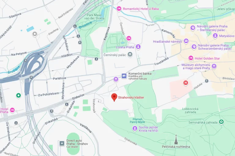 Cum ajungi la Manastirea Strahov?